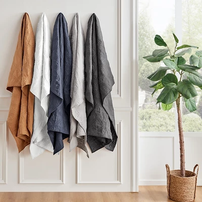 Linen Front/Cotton Back Quilted Throw - Levtex Home - Image 3