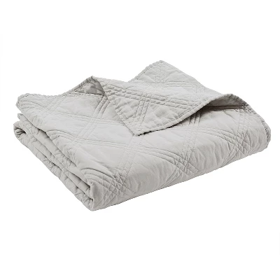 Linen Front/Cotton Back Quilted Throw - Levtex Home - Image 8