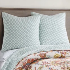 Eden Teal Euro Sham Set - Two Euro Shams - Levtex Home