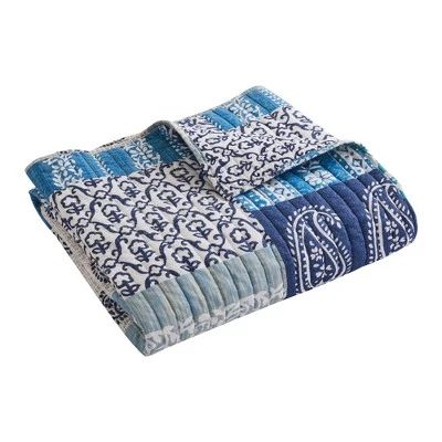 Chandra Printed Patchwork Quilted Throw - Levtex Home - Image 3