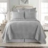 Cross Stitch Grey Solid Euro Shams - Set Of 2 - Levtex Home