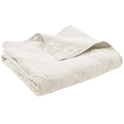 Linen Front/Cotton Back Quilted Throw - Levtex Home - Image 10