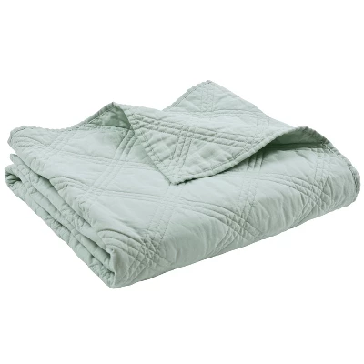 Linen Front/Cotton Back Quilted Throw - Levtex Home - Image 9