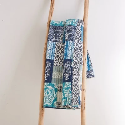 Chandra Printed Patchwork Quilted Throw - Levtex Home - Image 2