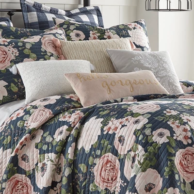 Fiori Lace Overlay Decorative Pillow - Levtex Home