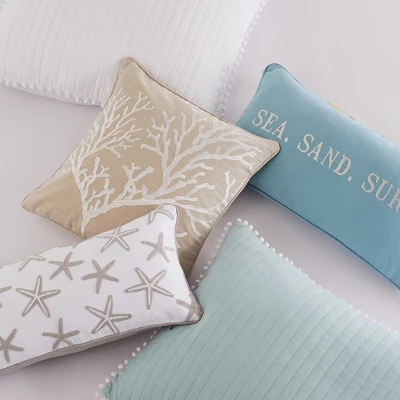 Pom Pom White Standard Sham - Levtex Home - Image 3