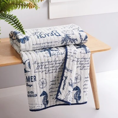 Beach Life Quilted Throw - Levtex Home