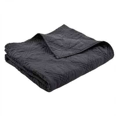 Linen Front/Cotton Back Quilted Throw - Levtex Home - Image 7