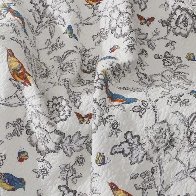 Mockingbird Toile Quilted Throw - Levtex Home - Image 2