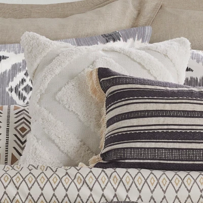 Santa Fe Cream Textured Pillow - Levtex Home