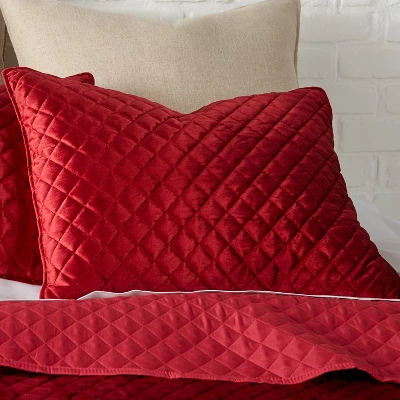 Red Velvet Holiday Quilt Set - Levtex Home - Image 2