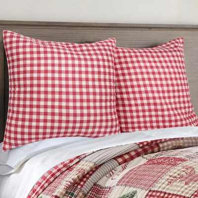 Home For Christmas Euro Sham Set Of 2 - Levtex Home