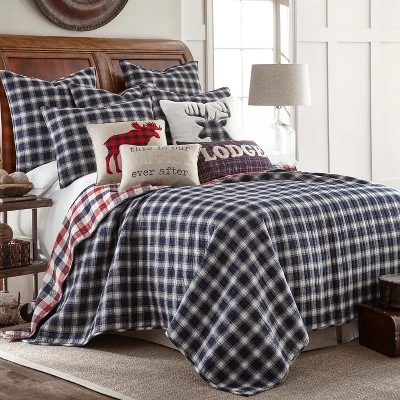 Lodge Plaid Holiday Euros - Two Euro Shams - Levtex Home - Image 2