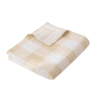 Camden Taupe Quilted Throw - Levtex Home