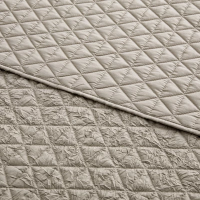 Rowan Tan Quilted Throw - Levtex Home - Image 3
