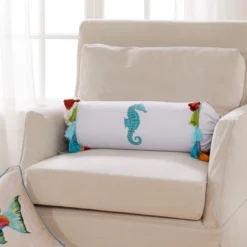Beachwalk Seahorse Neckroll Decorative Pillow - Levtex Home