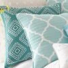 Del Ray Teal Crewel Stitch Decorative Pillow - Levtex Home