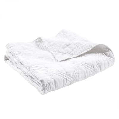 Linen Front/Cotton Back Quilted Throw - Levtex Home - Image 5
