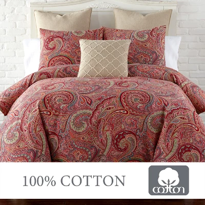 Spruce Red Duvet Set - Levtex Home - Image 3