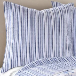 Avellino Blue Quilted Euro Sham - 2pk - Levtex Home